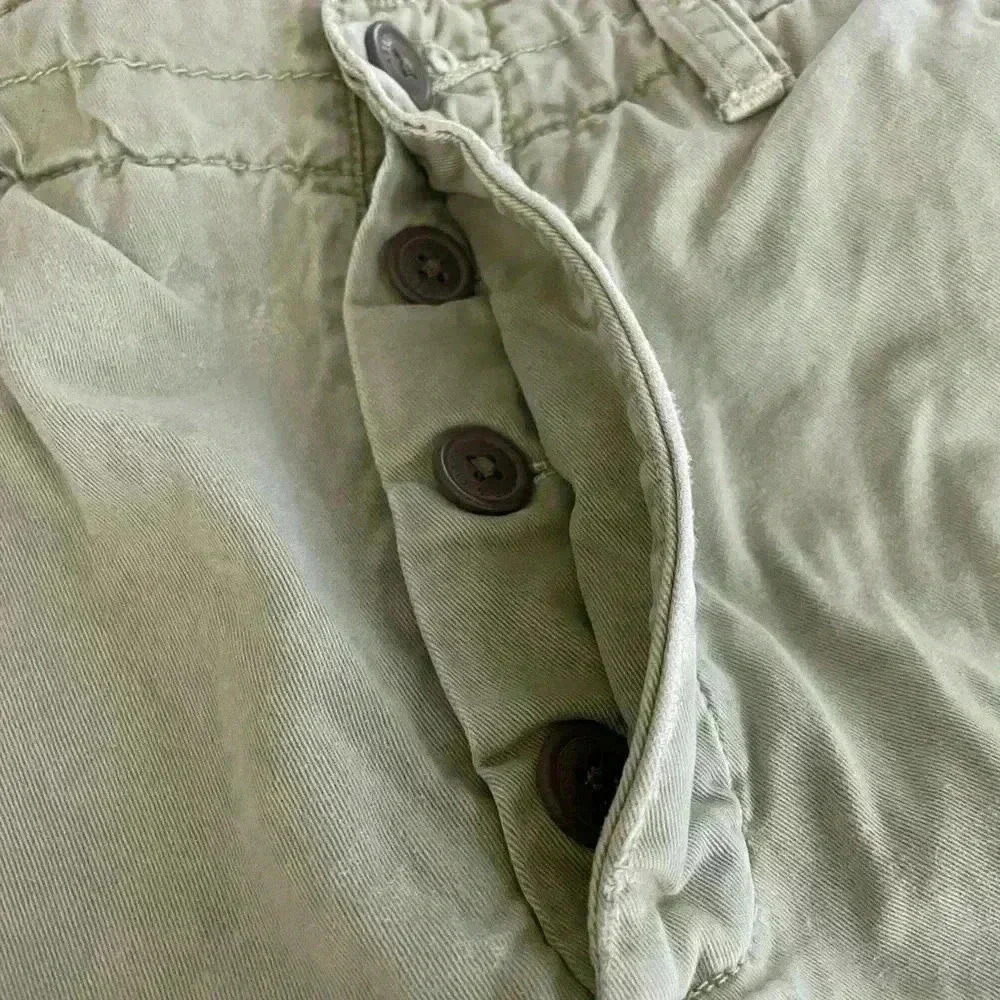 Abercrombie & Fitch Y2K Canvas Shorts Size 33 Buttonfly - Picture 3 of 9